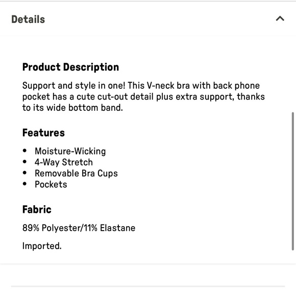 BNWT Fabletics The On the go MIDI sports bra II - Picture 6 of 6